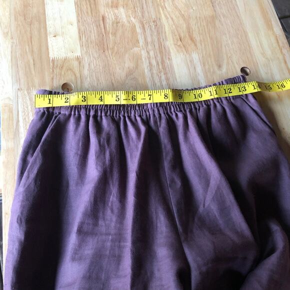 Neiman Marcus Pants 100% Linen Pockets Pull On Lightweight Lagenlook Sz Medium - Picture 5 of 7